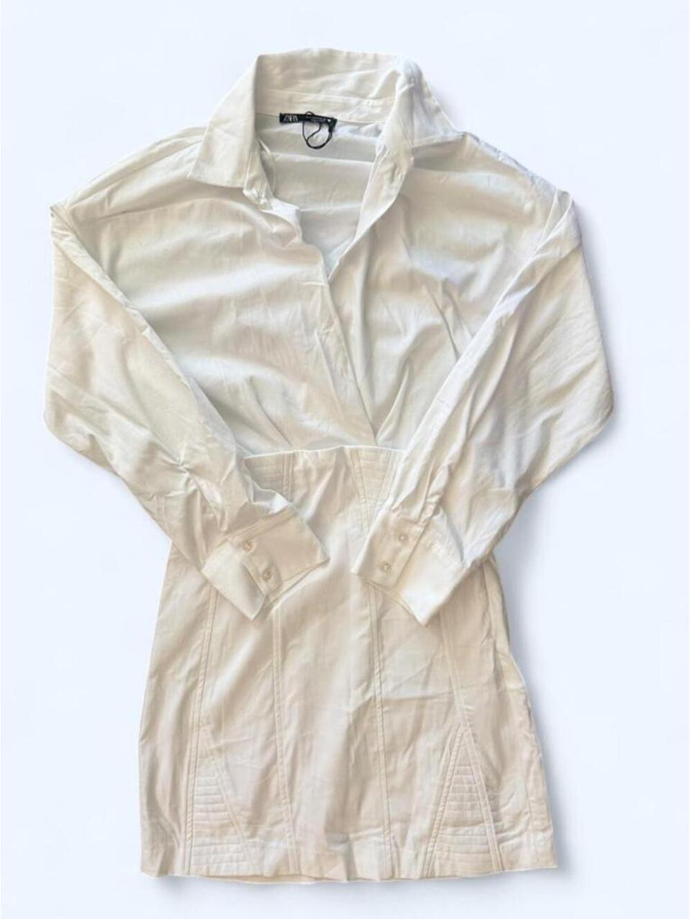 Zara white shirtdress in a S